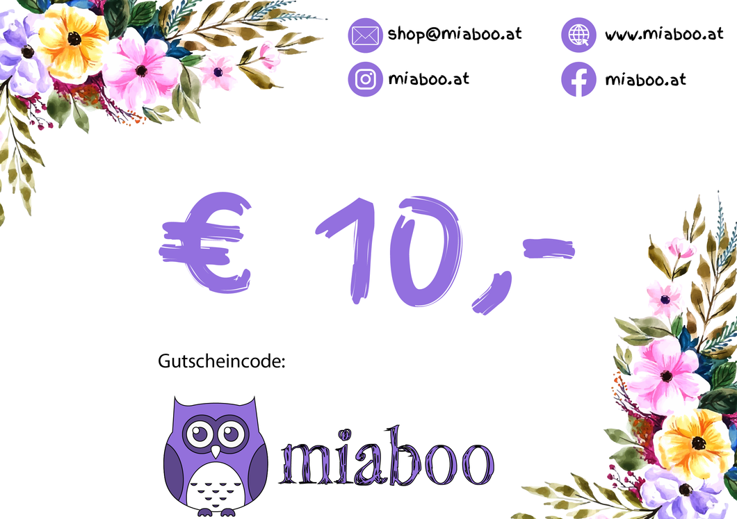 miaboo-Geschenkgutschein